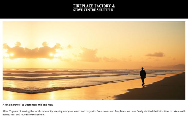 Screenshot of fireplacefactoryoutlet.co.uk