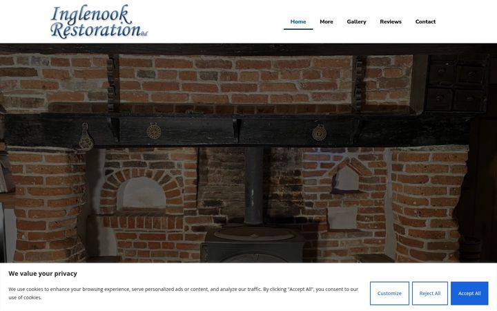 Screenshot of fireplacerestorationsurrey.co.uk