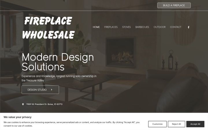Екранна снимка на fireplacewholesale.net