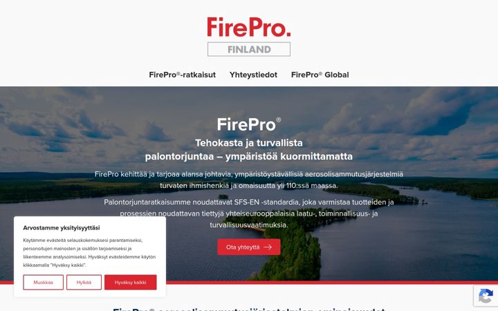 Screenshot of firepro.fi