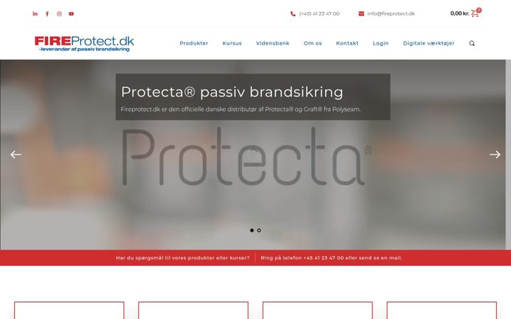 Screenshot of fireprotect.dk