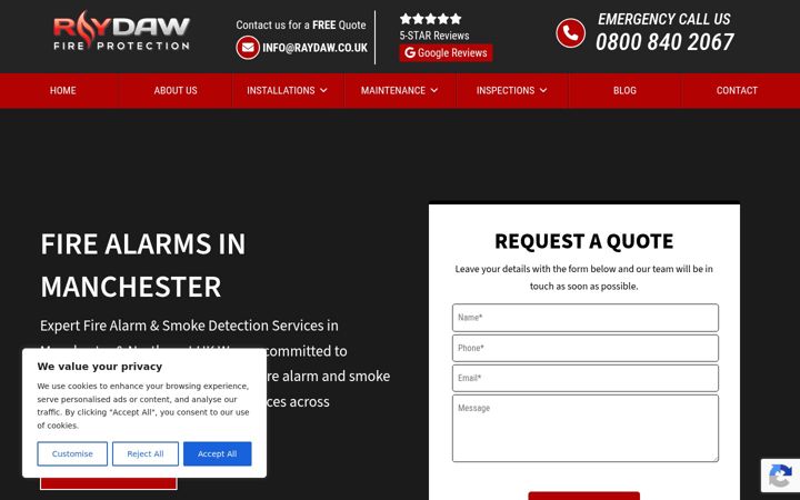 Screenshot ta' fireprotection4u.co.uk
