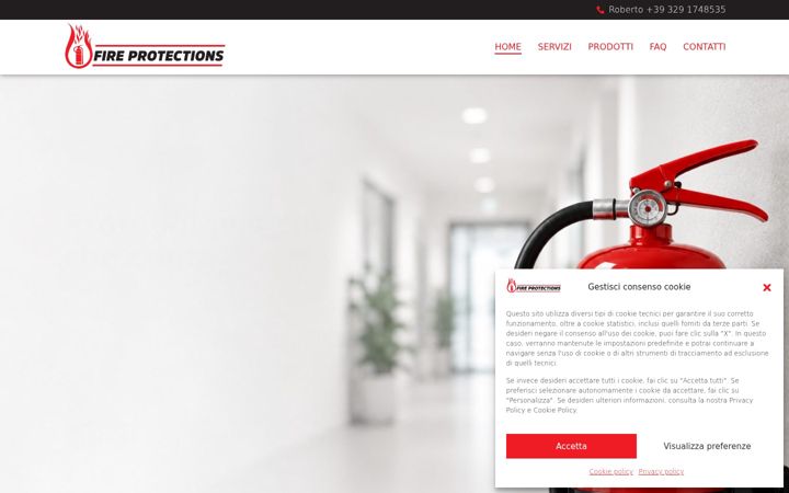 Screenshot ta' fireprotections.it