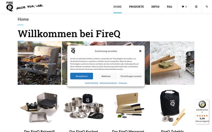 Screenshot di fireq.de
