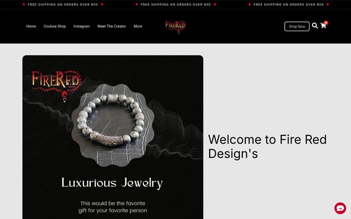 Screenshot of firereddesigns.com