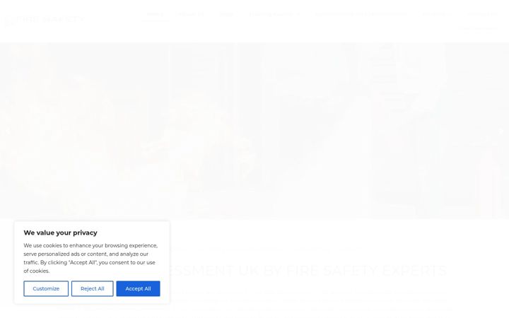 Screenshot of fireriskassessmentcoursesuk.co.uk