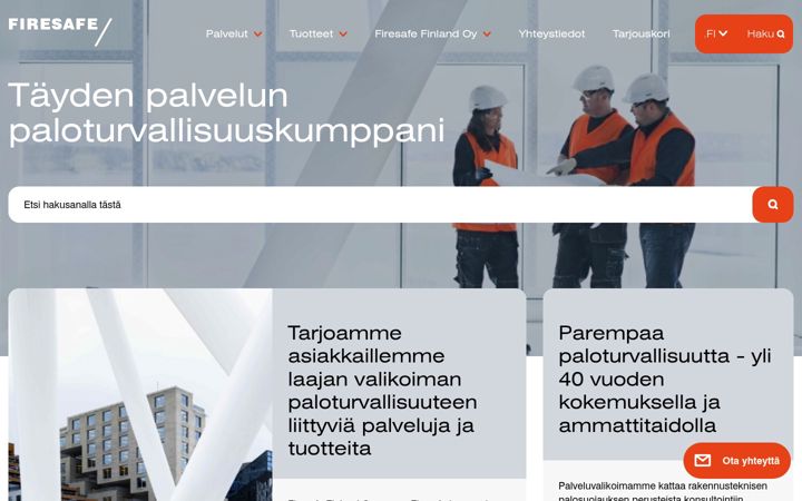 Zrzut ekranu firesafe.fi