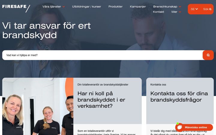 Screenshot of firesafe.se
