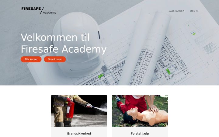 Screenshot of firesafeacademy.dk