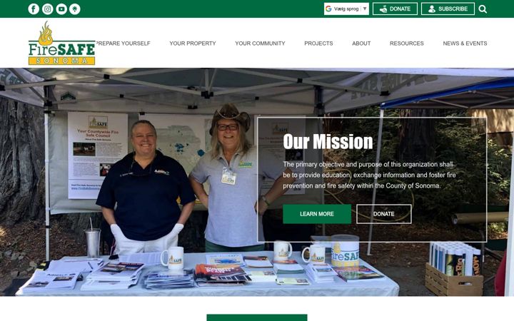 Screenshot of firesafesonoma.org