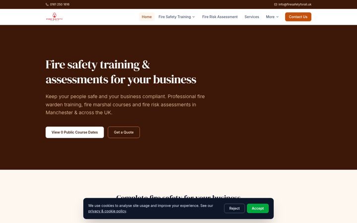 Screenshot of firesafetyforall.uk