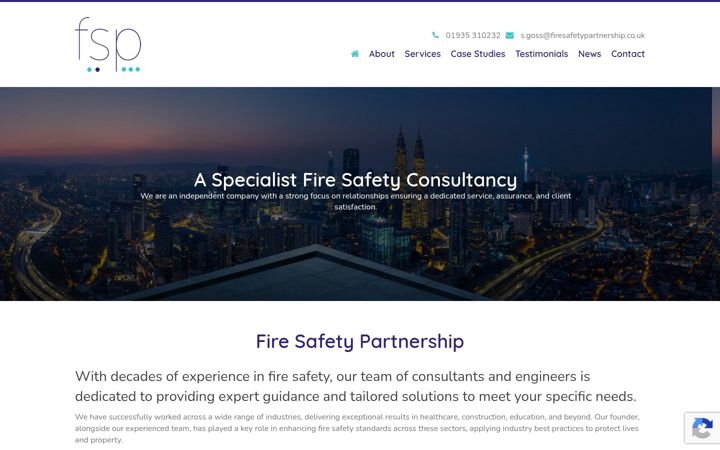 Screenshot of firesafetypartnership.co.uk