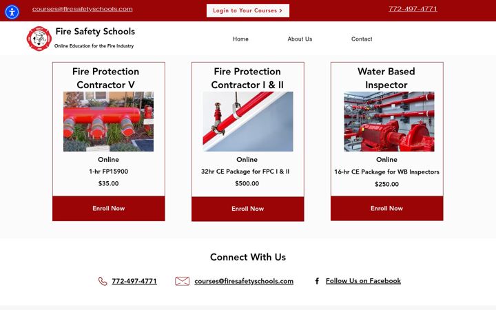 Screenshot of firesafetyschools.com
