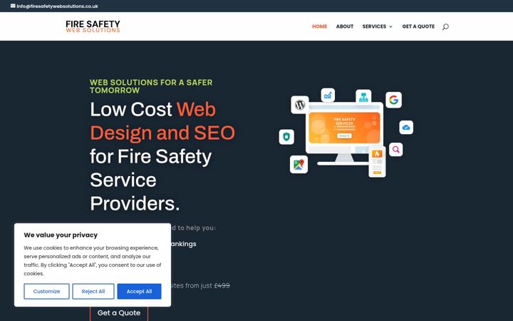 Screenshot of firesafetywebsolutions.co.uk