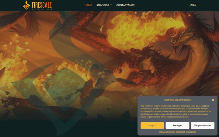 Screenshot of firescalestudios.com