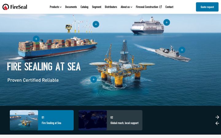 Screenshot of fireseal.com