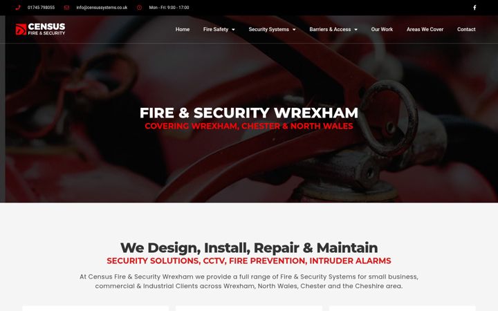 Screenshot of firesecuritywrexham.com