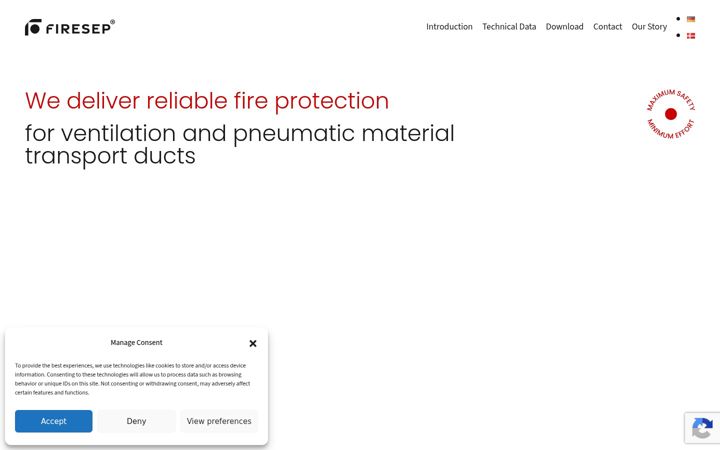 Screenshot of firesep.dk