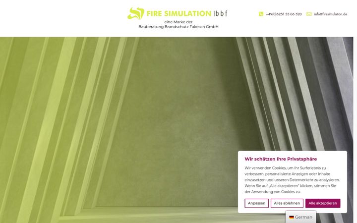 Screenshot di firesimulation.de
