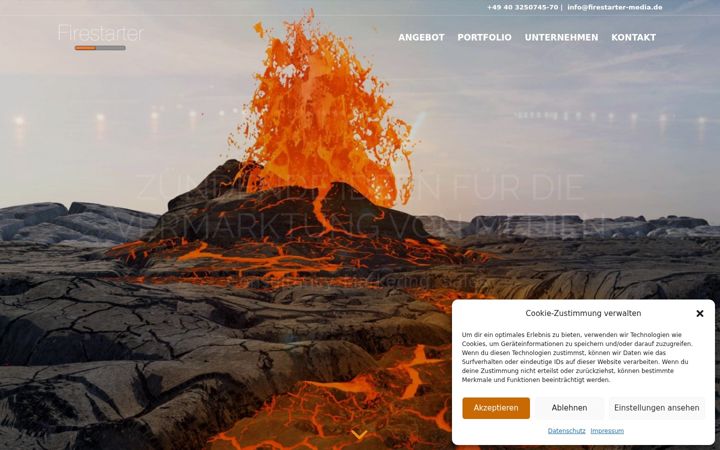 Screenshot di firestarter-media.de