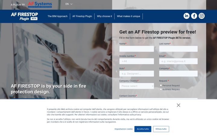 Screenshot of firestop-bim.com