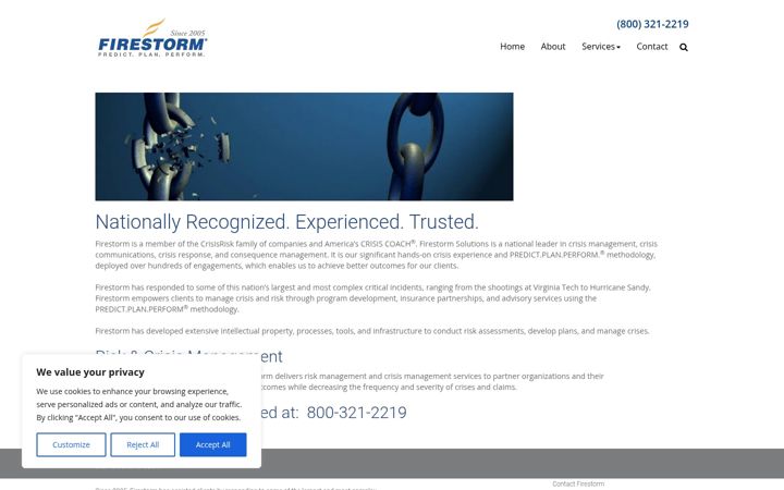 Screenshot of firestorm.com