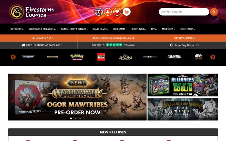 Screenshot of firestormgames.co.uk