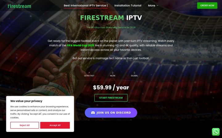 Screenshot of firestream.online