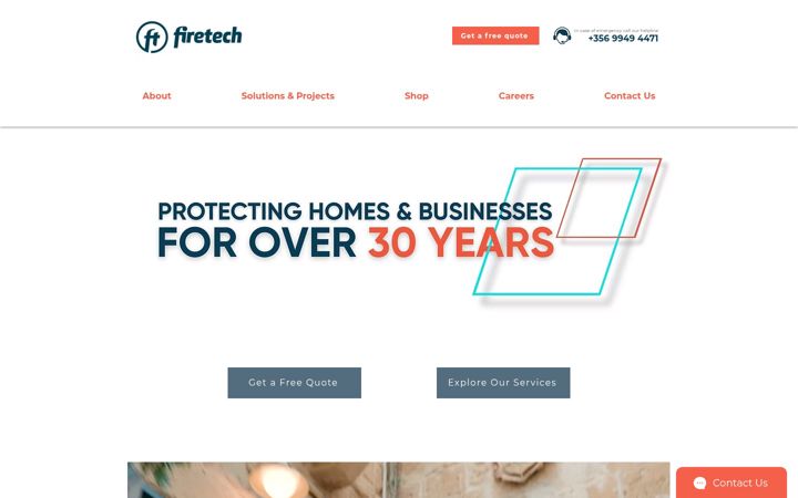 Screenshot of firetech.com.mt