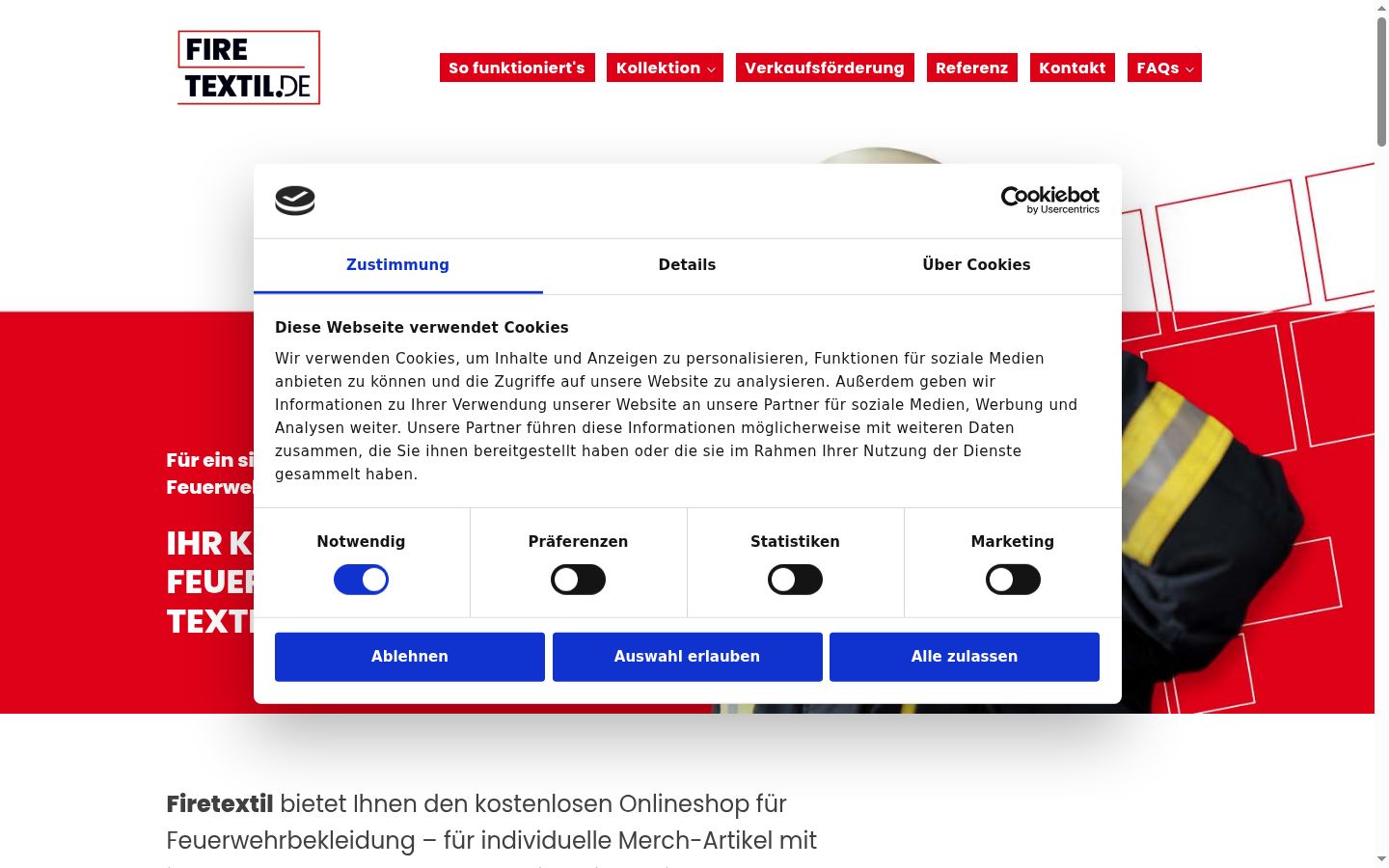 Screenshot tal-banner tal-kunsens muri qabel kwalunkwe interazzjoni