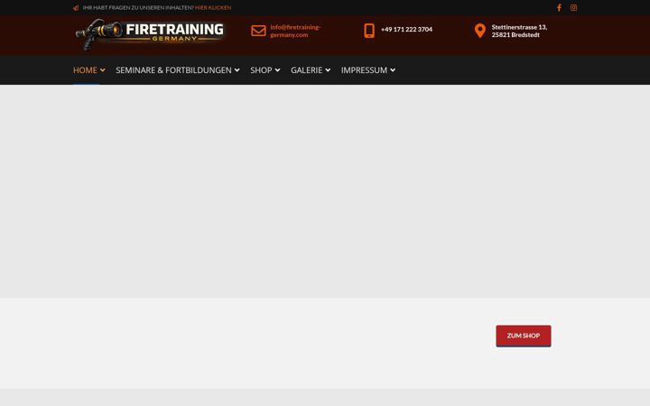 Screenshot of firetraining-germany.com