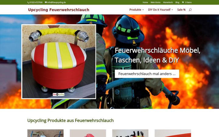 Screenshot di fireupcycling.de