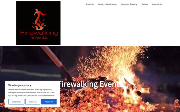 Screenshot of firewalkingevents.co.uk