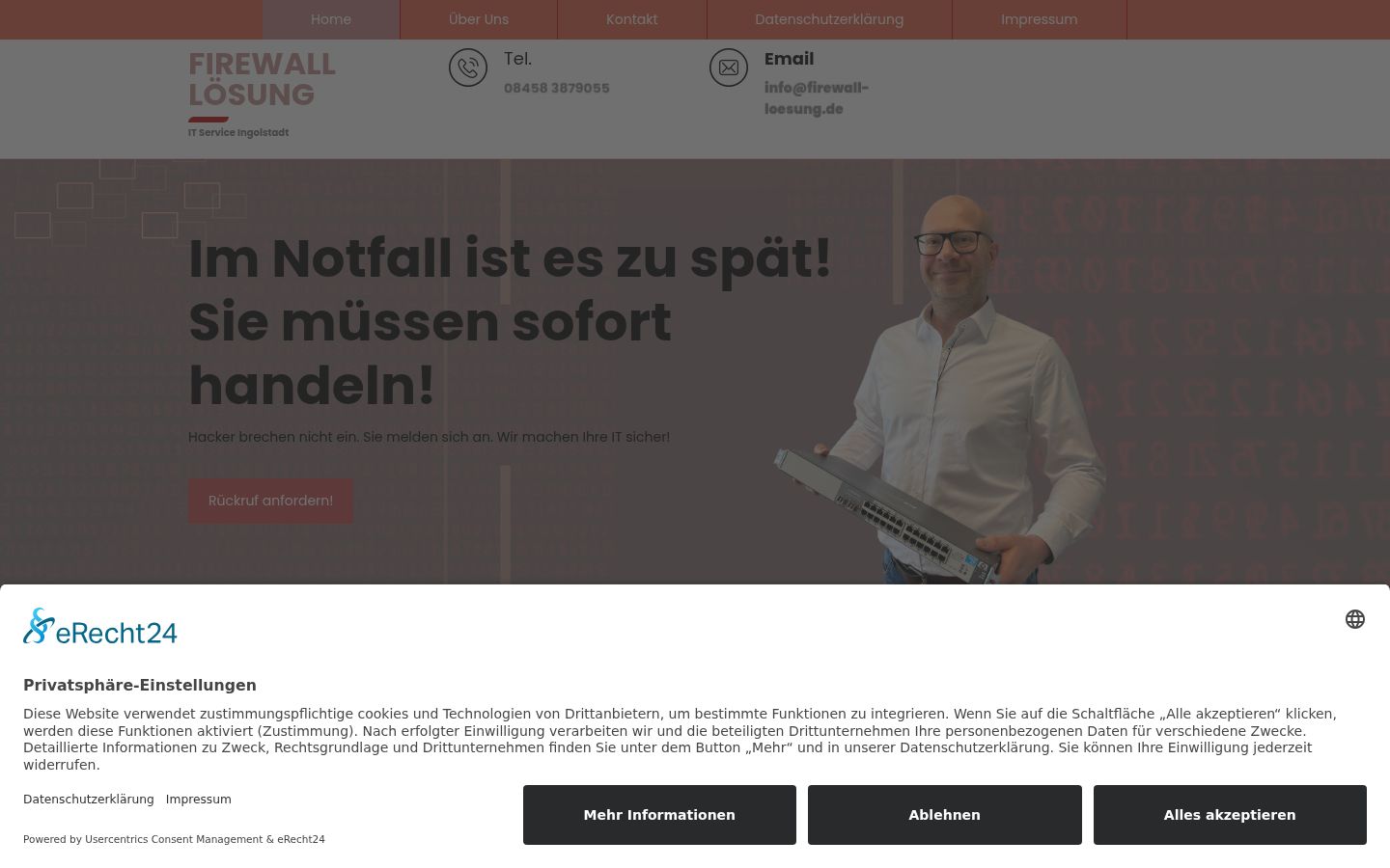 Screenshot tal-banner tal-kunsens muri qabel kwalunkwe interazzjoni