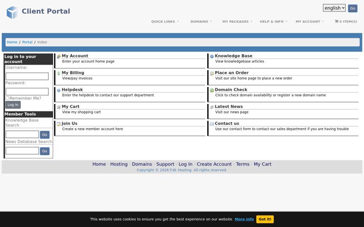 Screenshot of firewebsitehosting.com