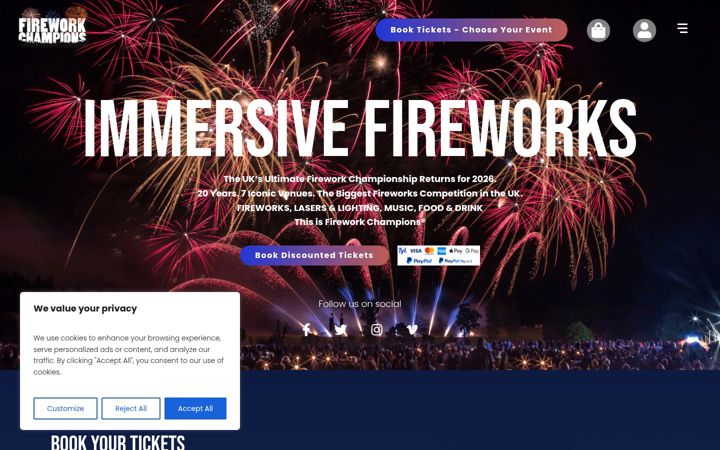 Screenshot ta' fireworkchampions.co.uk