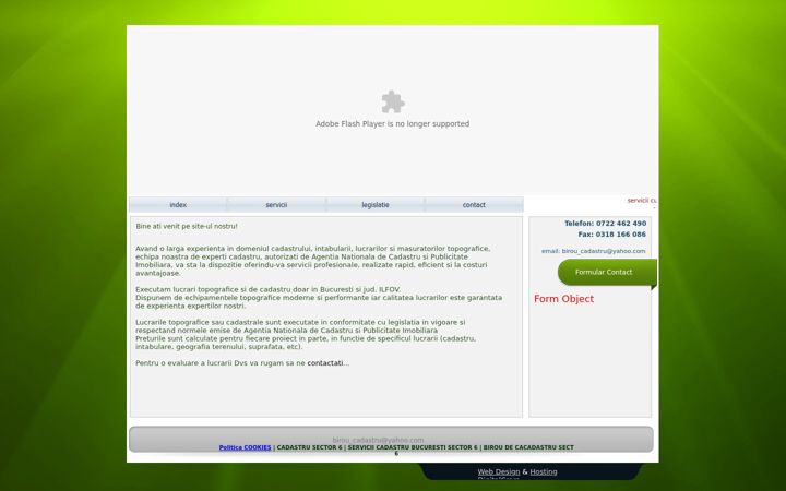 Screenshot of firma-cadastru.ro