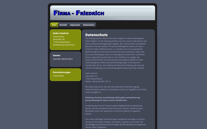 Screenshot of firma-friedrich.com