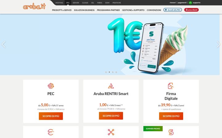 Screenshot of firma-remota.it