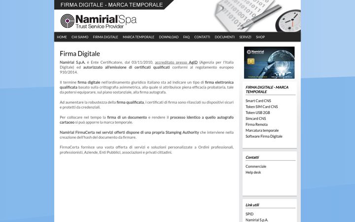 Screenshot of firmacerta.it