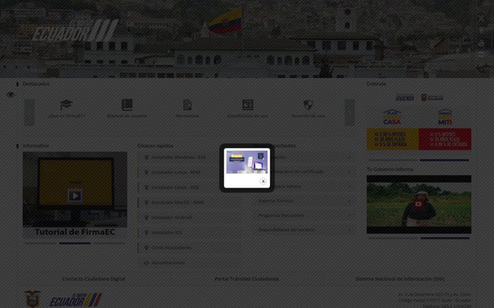 Screenshot of firmadigital.gob.ec