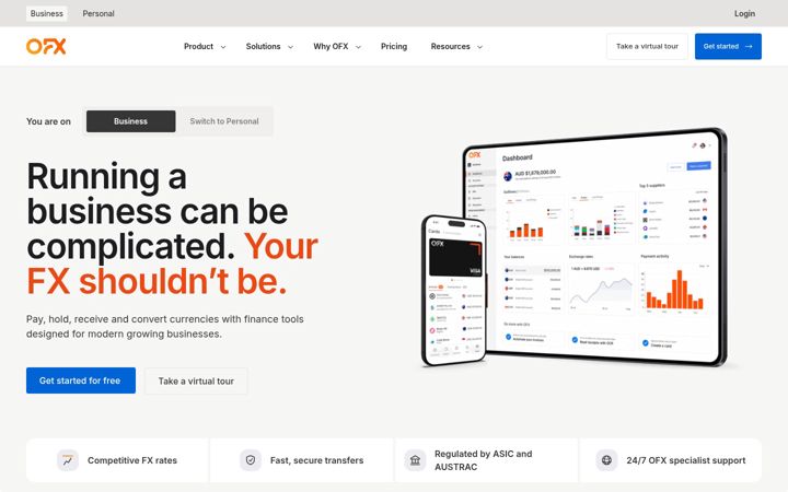 Snímek obrazovky firmafx.com.au