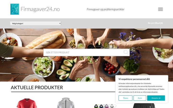 Screenshot of firmagaver24.no