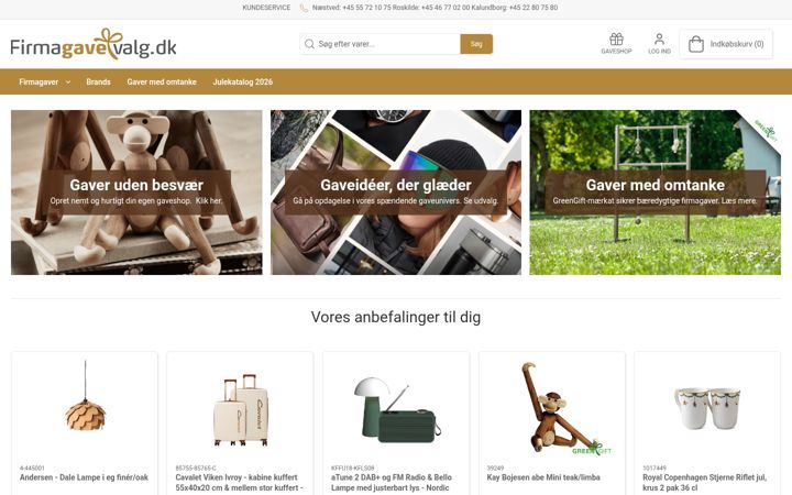Screenshot of firmagavevalg.dk