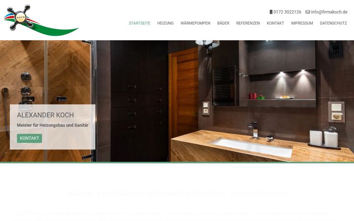 Screenshot of firmakoch.de