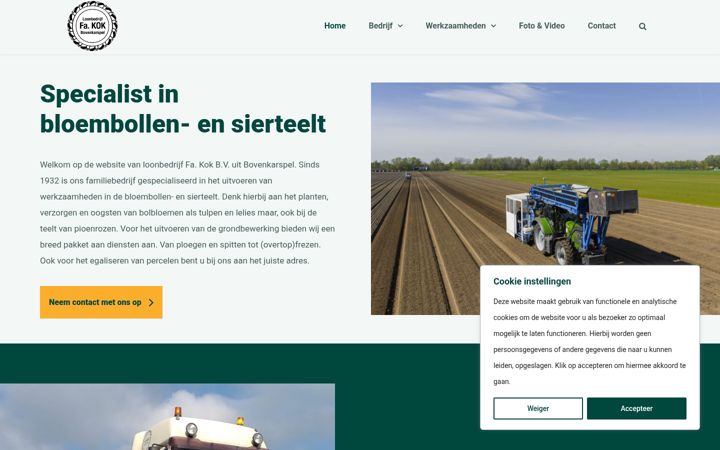 Screenshot of firmakok.nl