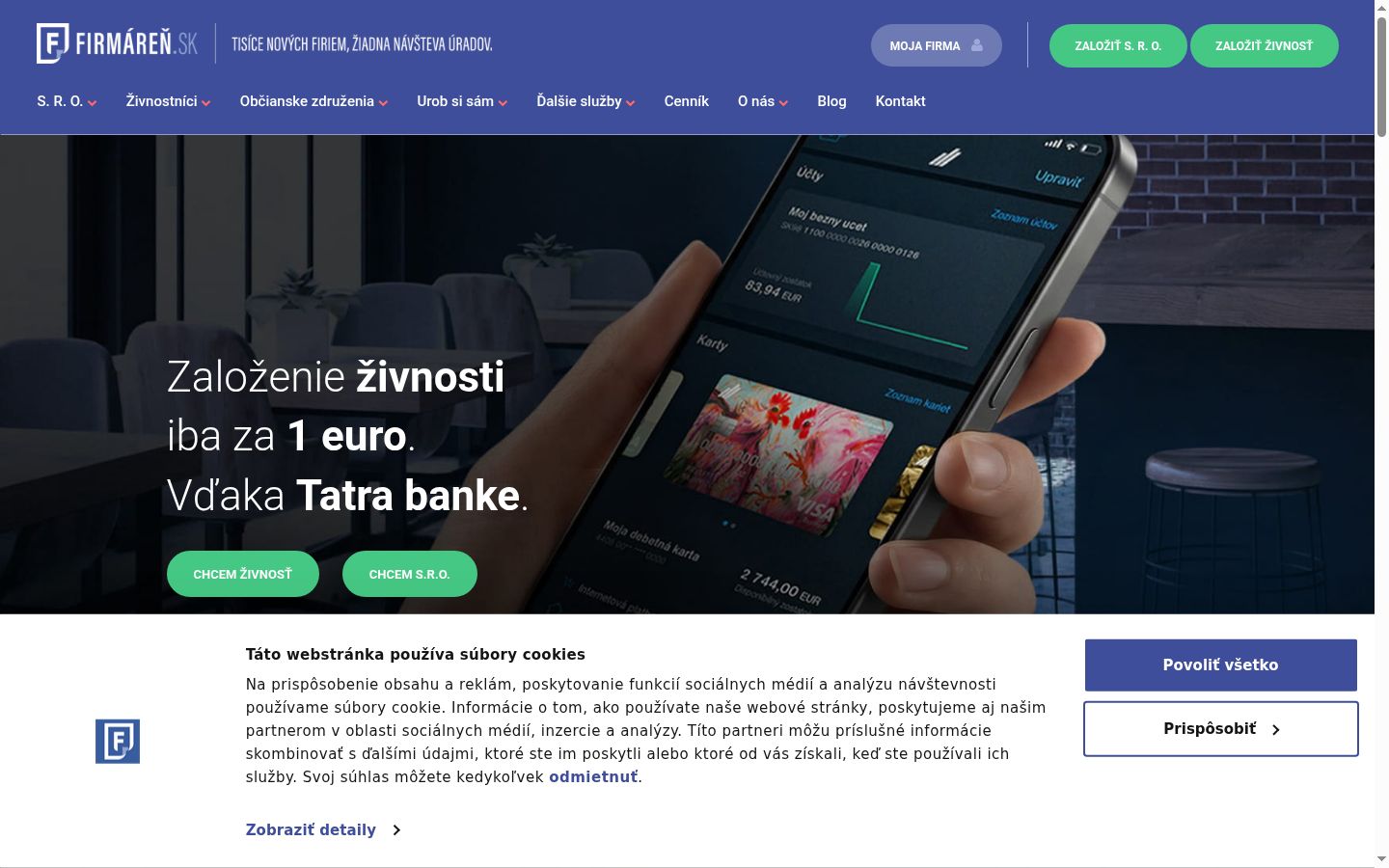 Screenshot tal-banner tal-kunsens muri qabel kwalunkwe interazzjoni