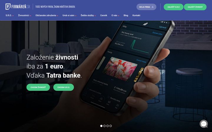Screenshot of firmaren.sk
