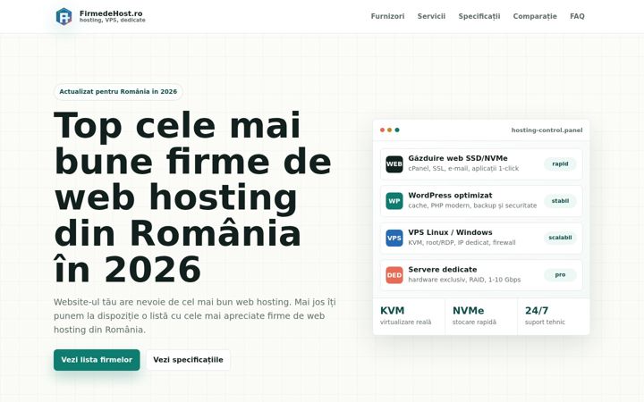 Screenshot of firmedehost.ro