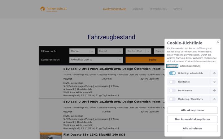 Screenshot of firmen-auto.at
